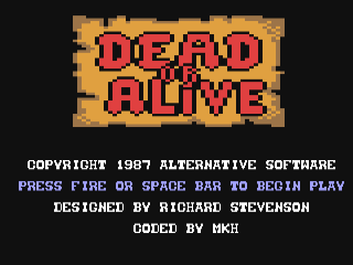 Dead Or Alive title screen for Commodore 64